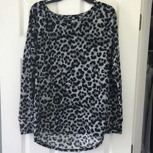 Express long leopard sweater